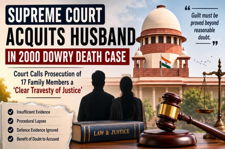 Supreme Court Acquits Husband in 2000 Dowry Death Case: What the Landmark Judgment Means for Criminal Justice